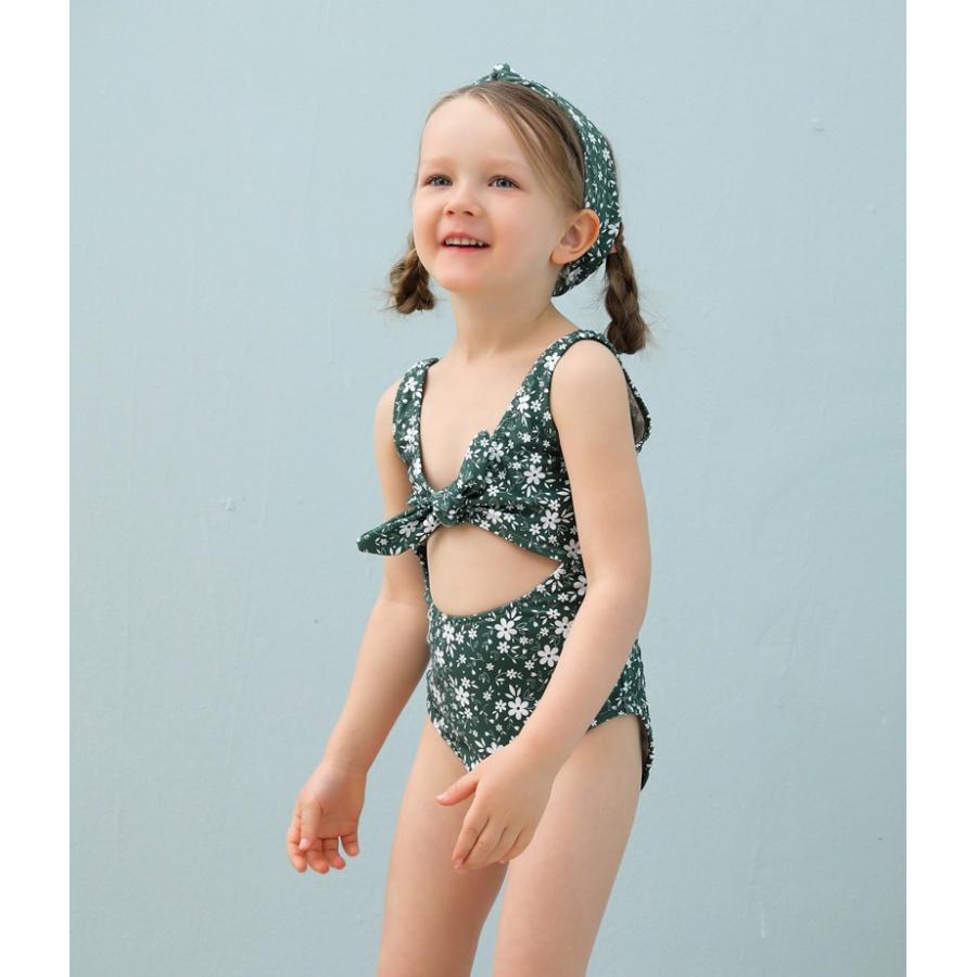 子供用水着 モノキニ ワンピースタイプ カチューシャ付き 2点セット スイムウェア キッズ 女の子 ガールズ 女子 花柄 海水浴 プール ビーチ 水遊 Swer1913 おとりよせ Com 通販 Yahoo ショッピング