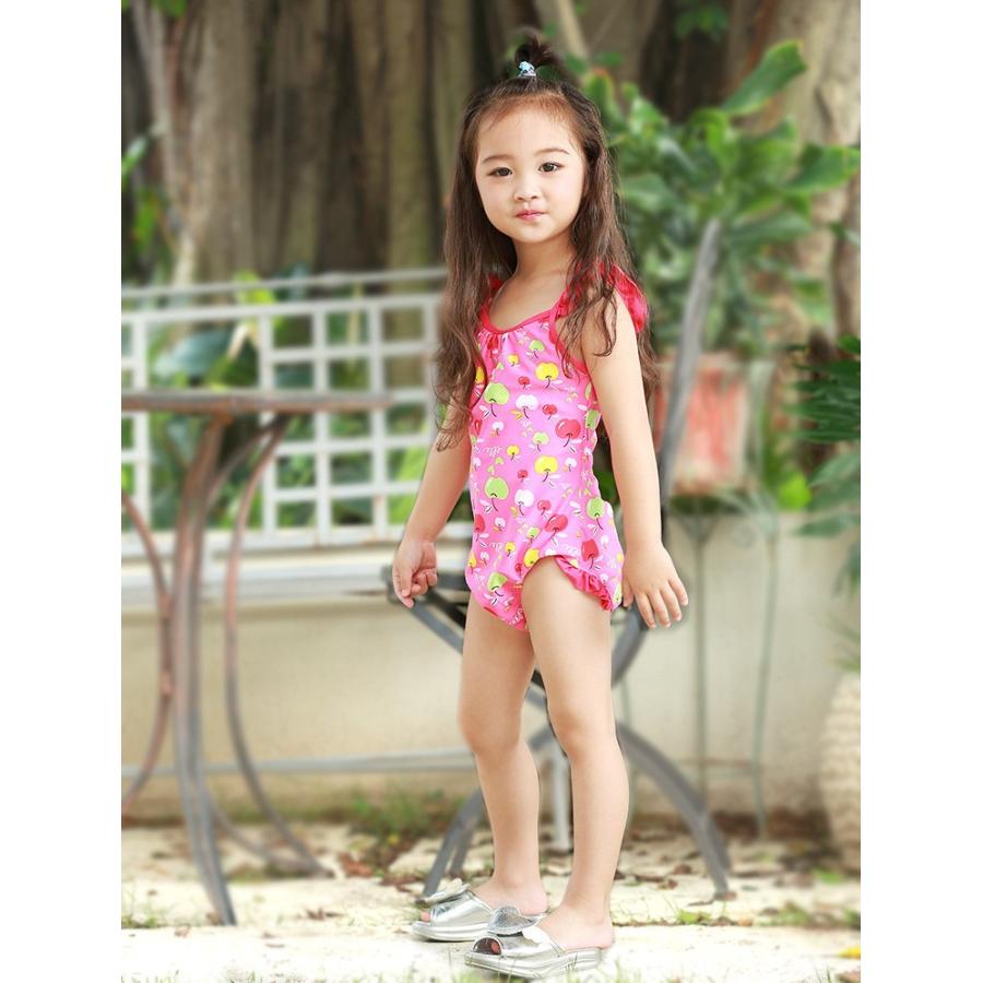 水着 スイムウェア 女の子 夏 キッズ ベビー 可愛い ワンピース 幼稚園 保育園 水遊び 海 プール フリル フルーツ柄 りんご柄 Swim おとりよせ Com 通販 Yahoo ショッピング