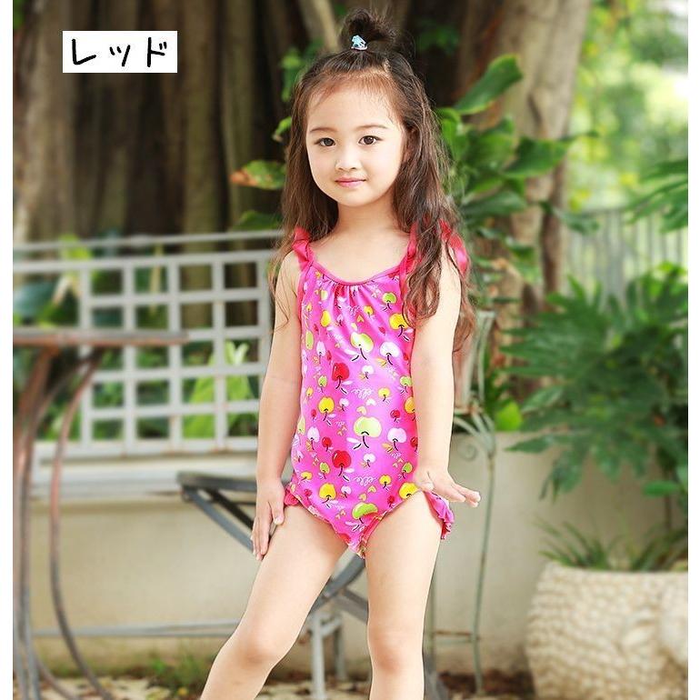 子供用水着 女の子用 キッズ ベビー りんご リンゴ 花柄 こども用 女児 女の子 小学生 幼児 水着 フリル付き カラフル 可愛い かわいい おしゃ Swim おとりよせ Com 通販 Yahoo ショッピング
