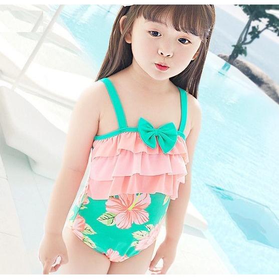 子供用水着 女の子用 ワンピースタイプ キッズ ベビー ジュニア 女児 女の子 小学生 幼児 水着 フリル付き 柄 かわいい キュート ポップ 夏 カ Swim 1 おとりよせ Com 通販 Yahoo ショッピング
