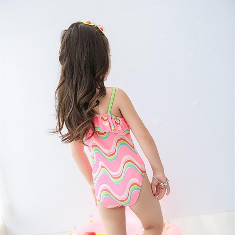 アメリカ直輸入 チェリー柄 12 150cm ピンナップガール プール ボーダー ワンピース 可愛い 女の子 子供用 水着 海 定番キャンバス 子供用