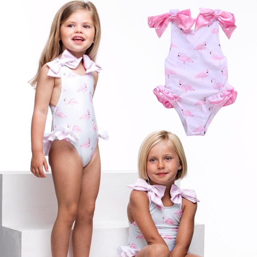 子供用水着 ワンピースタイプ フラミンゴ柄 リボン フリル 女の子 キッズ スイムウエア スイムウェア 海水浴 プール ビーチ スイミング 水泳 リゾ Swim 750 おとりよせ Com 通販 Yahoo ショッピング