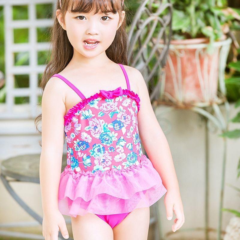 水着 ワンピース水着 女の子 ガール 子供 キッズ ジュニア 可愛い おしゃれ スイムウェア リボン 花 チュール フリル Swim おとりよせ Com 通販 Yahoo ショッピング