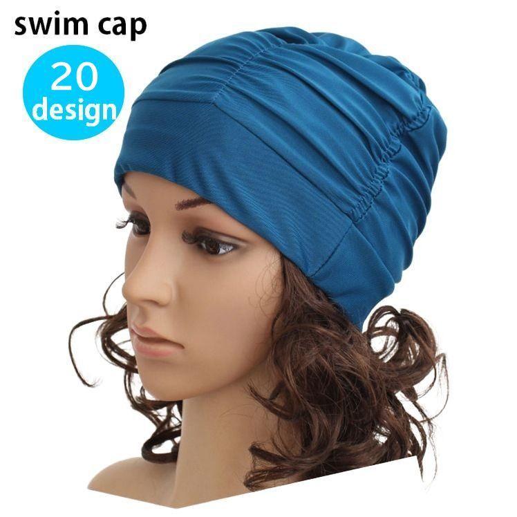 スイムキャップ 水泳帽 男女兼用 レディース メンズ 大人用 スイミングキャップ 無地 ドット ボーダー 星 チェック ハート フラワー おしゃれ 可 別倉庫からの配送