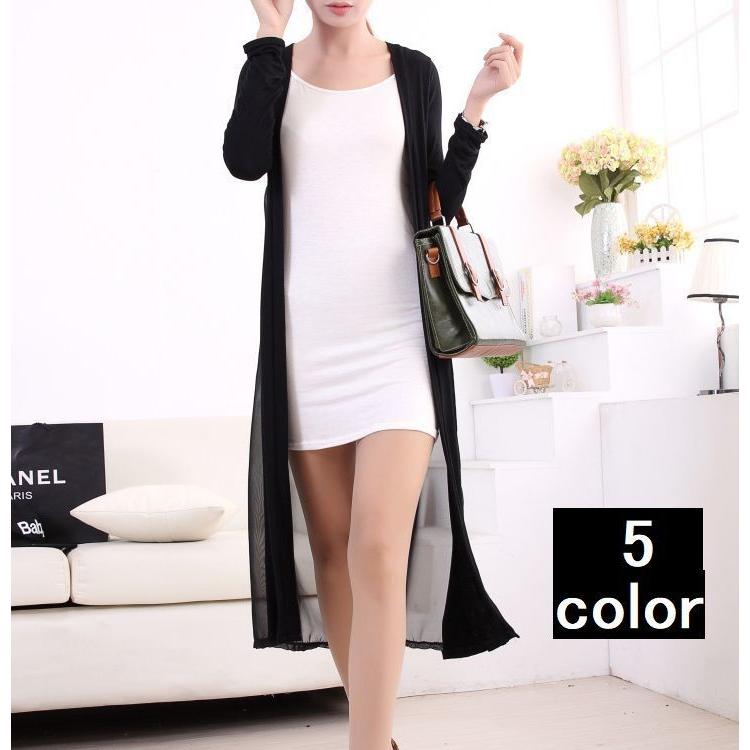 カーディガン ロングカーディガン 長袖 レディース 薄手ロングコート トップス アウター 羽織りもの ロング丈 丈長め 前開き 薄い 透ける 透け感あ Top おとりよせ Com 通販 Yahoo ショッピング