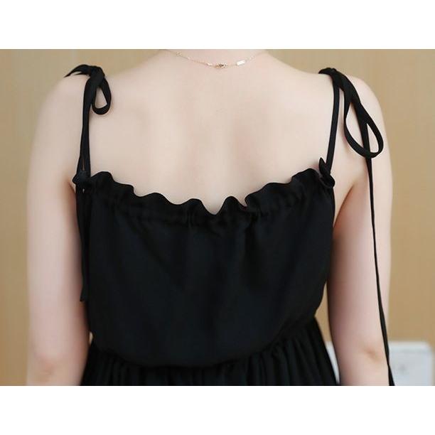 ワンピース キャミソールワンピース ミニワンピース レディース ノースリーブ 袖なし ショート丈 フレア プリーツ 肩紐 リボン 蝶結び 絞りウエスト Top おとりよせ Com 通販 Yahoo ショッピング