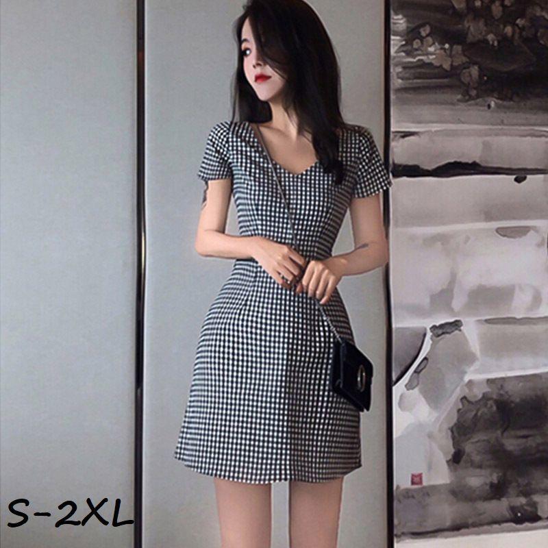 ワンピース レディース 婦人服 半袖 ギンガムチェック ミニ丈 ショート Vネック タイト おしゃれ かわいい Top おとりよせ Com 通販 Yahoo ショッピング