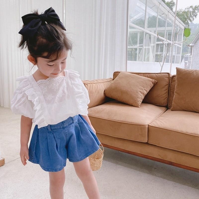 ブラウス 半袖 レース キッズ ベビー 刺繍 かわいい 女の子 女児 夏服 子供服 子供用 ホワイト バックボタン 花柄 Top おとりよせ Com 通販 Yahoo ショッピング