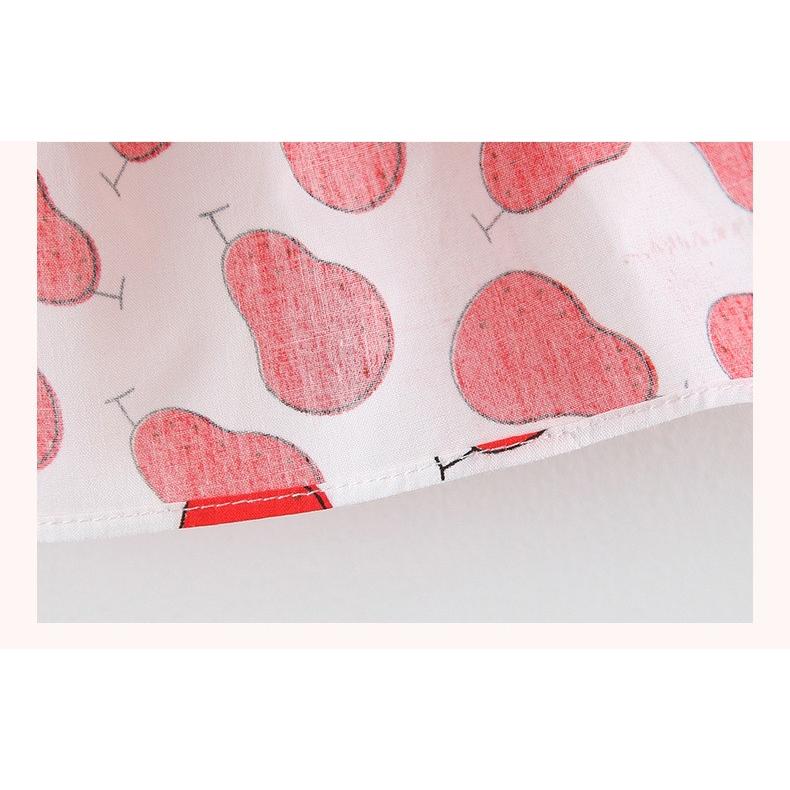 ワンピース 子供服 子供用 女の子 ベビー キッズ ノースリーブ ラウンドネック フリル 洋梨柄 ナシ フルーツ柄 かわいい フレア お出かけ キュー Top おとりよせ Com 通販 Yahoo ショッピング