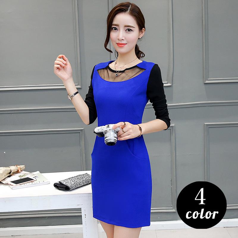 ホットセール ワンピース 長袖 レディース 夏服 ミニワンピース ショート クルーネック タイト エレガント おしゃれ お出かけ 結婚式 通勤 女の子 女性用 婦人 Democracia Tv