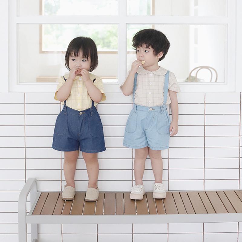 ブラウス 半袖 子供服 キッズ ベビー ジュニア 女の子 男の子 お揃いコーデ チェック柄 丸襟 前開き 前ボタン おしゃれ かわいい シンプル ナチ Top おとりよせ Com 通販 Yahoo ショッピング