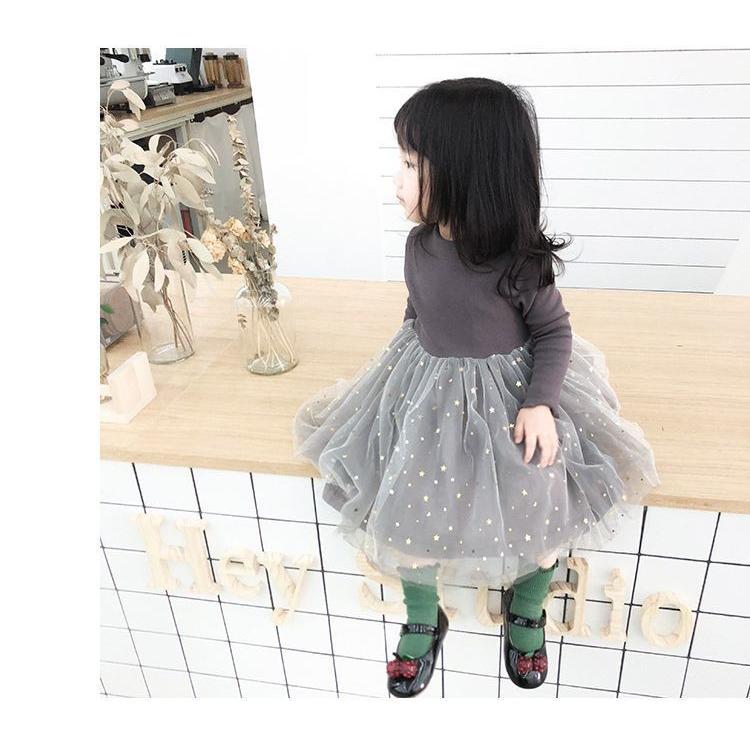 ドッキングワンピース 長袖 ラウンドネック チュールスカート ミモレ丈 膝下 重ね着風 フェイクレイヤード 子供用 キッズ フレアスカート Aライン Top おとりよせ Com 通販 Yahoo ショッピング