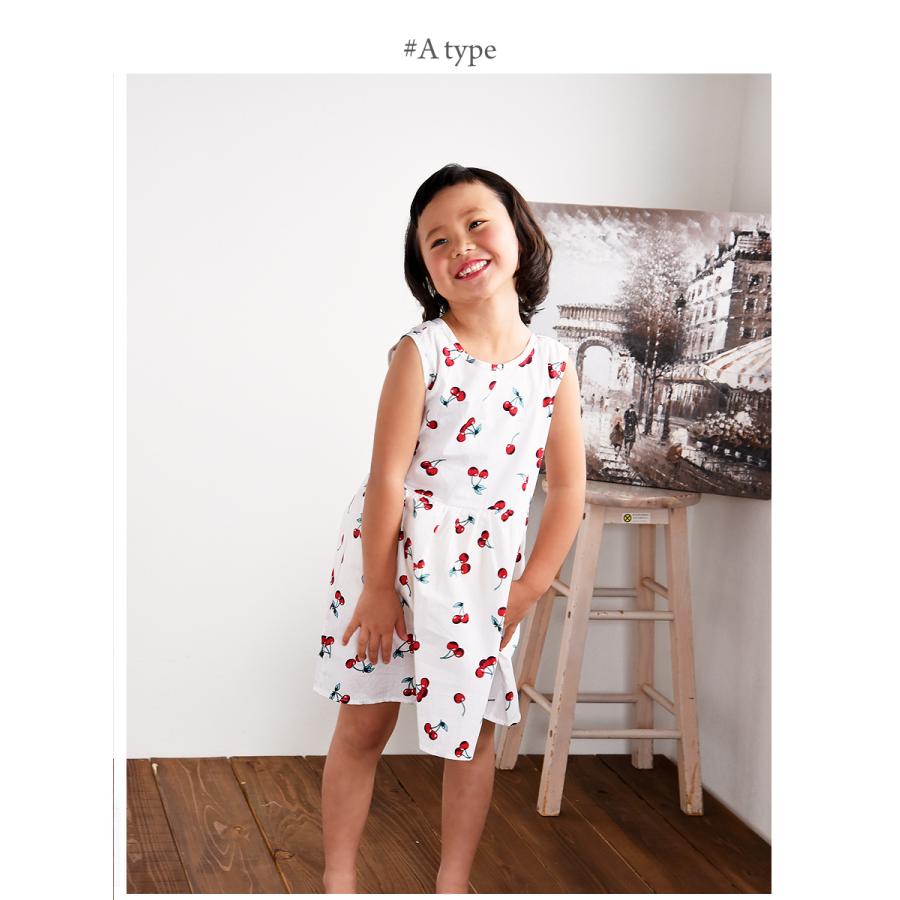 ミニワンピース キッズ ガールズ 子供服 ノースリーブ 半袖 フレアワンピース バックリボン カジュアル 花柄 サクランボ 女の子 ジュニア 夏用 リ Top おとりよせ Com 通販 Yahoo ショッピング