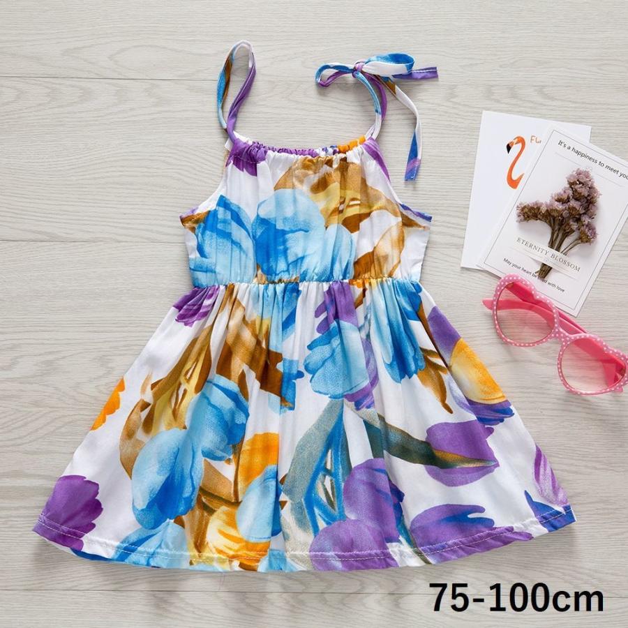 ワンピース キャミワンピ 子供服 子供用 ベビー キッズ 女の子 キャミソールワンピース ノースリーブ 肩紐 花柄 かわいい おしゃれ 夏 Top おとりよせ Com 通販 Yahoo ショッピング