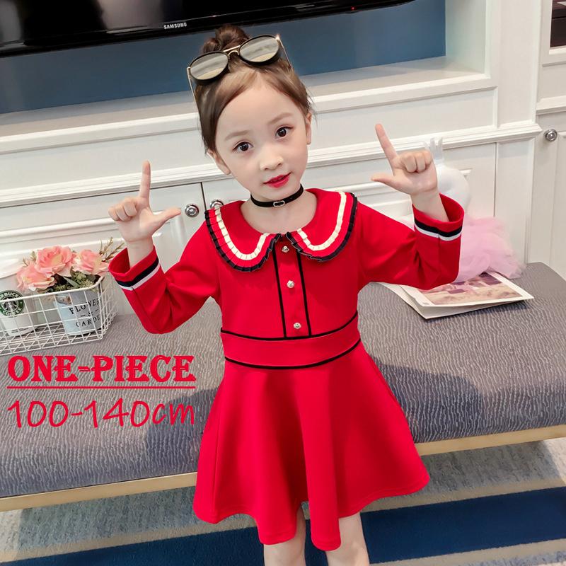 ワンピース 子供服 キッズ ベビー 女の子 長袖 襟付き Aライン レトロ フレア 袖ライン 膝丈 上品 きれい かわいい 春 秋 おしゃれ カジュア Top おとりよせ Com 通販 Yahoo ショッピング