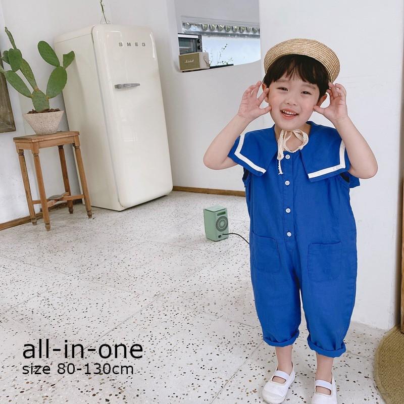オーバーオール オールインワン ツナギ キッズ ノースリーブ ベビー 子供用 子供服 マリンコーデ 夏服 かわいい 男女兼用 Top 172 おとりよせ Com 通販 Yahoo ショッピング