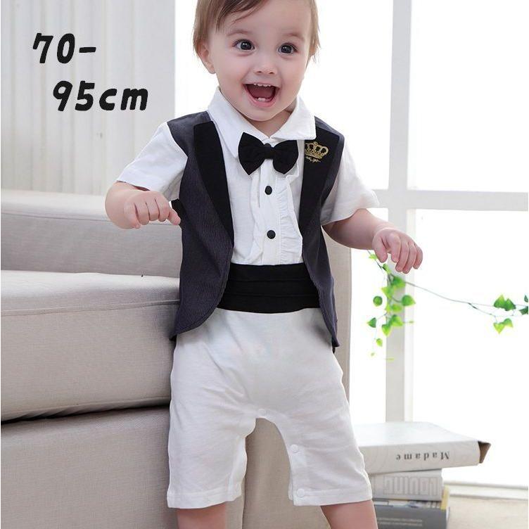 最大89％オフ！ 重ね着風ロンパース 80cm econet.bi