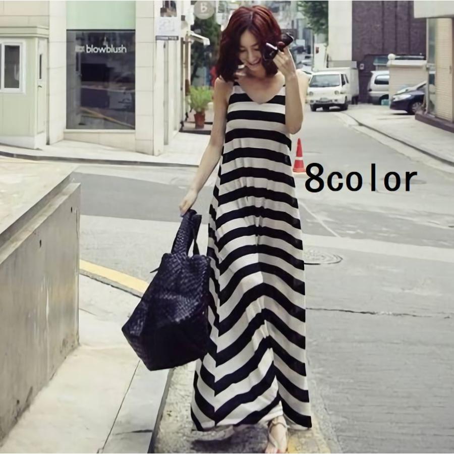 ワンピース レディース キャミソール マキシ丈 ロング Aライン フレア 長さ調節可能 無地 ボーダー キャミワンピ 女性 旅行 リゾート 休日 カジ Top おとりよせ Com 通販 Yahoo ショッピング