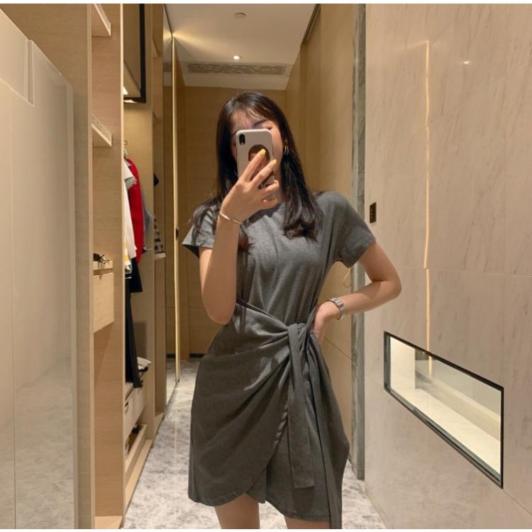 ワンピース Aライン レディース 女性 Tシャツワンピ 半袖 ショート丈 ミニ丈 ラウンドネック ウエスト絞り 無地 シンプル お洒落 可愛い お出か Top おとりよせ Com 通販 Yahoo ショッピング