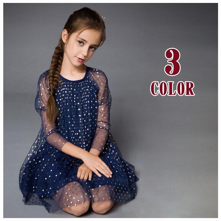 シフォンワンピース チュールワンピース ミニワンピース Aラインワンピース 子供服 こども服 春 夏 シースルー 女の子 女児 小学生 透け感 ハート Top おとりよせ Com 通販 Yahoo ショッピング