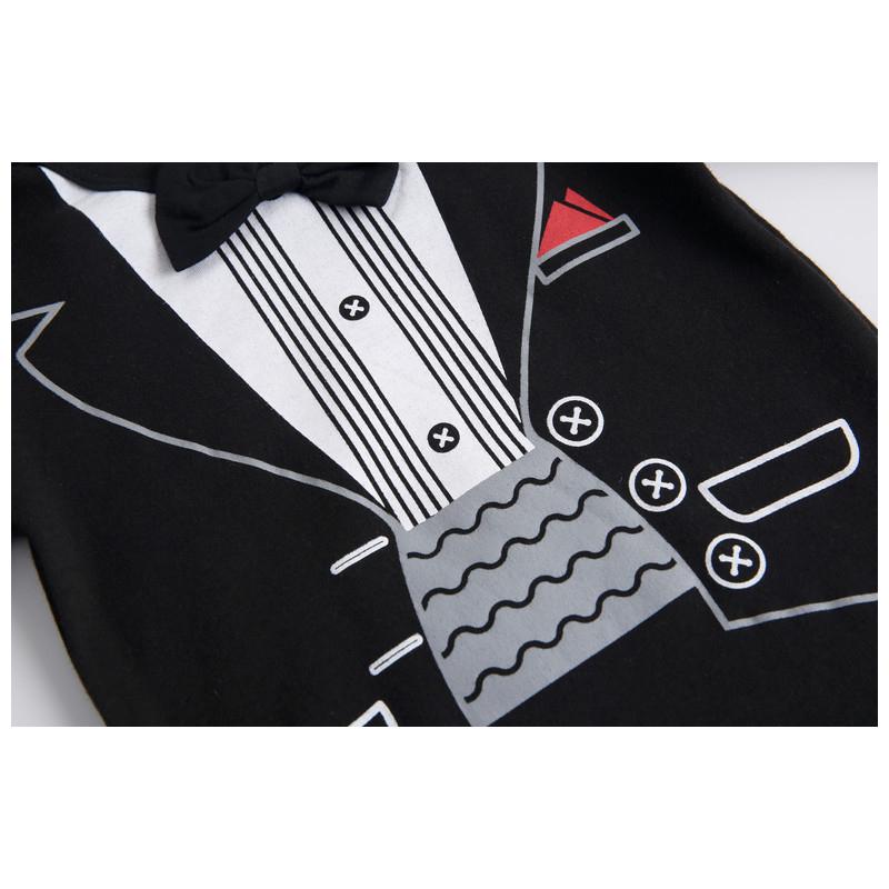 ロンパース カバーオール 子供服 ベビー 赤ちゃん 新生児 キッズ 男児 男の子 長袖 タキシード プリント 蝶ネクタイ スナップボタン かわいい お Top おとりよせ Com 通販 Yahoo ショッピング