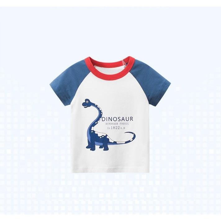 Tシャツ ラグランtシャツ ラウンドネック 半袖 キッズ ベビー 男の子 女の子 プリント 恐竜 子ども服 夏服 かわいい 普段着 デイリー Top おとりよせ Com 通販 Yahoo ショッピング
