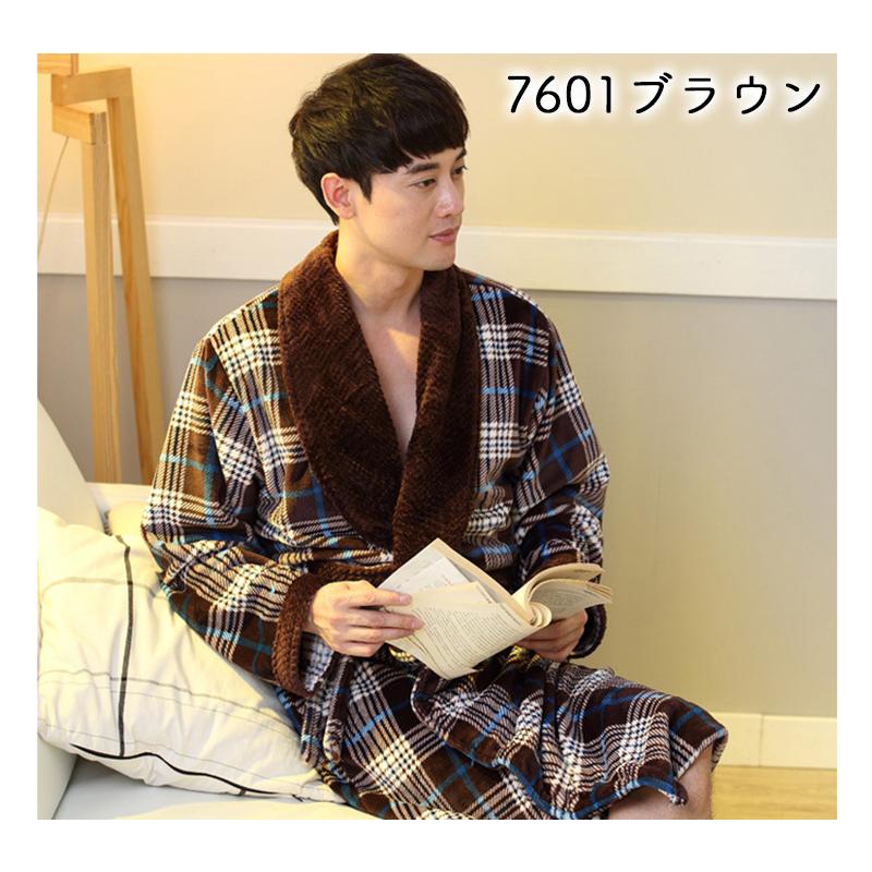 ナイトガウン メンズ ルームウェア ナイトウェア 部屋着 長袖 フリース ベロア調 厚手 暖かい あったか 前開き 保温 防寒 チェック おしゃれ か Top おとりよせ Com 通販 Yahoo ショッピング