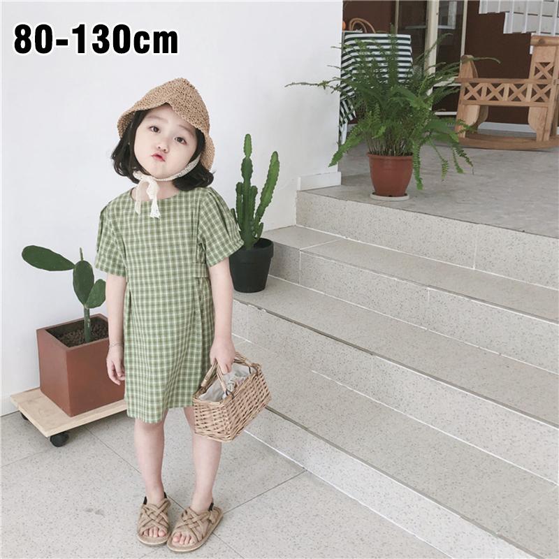 ワンピース 子供服 キッズウェア 子供 キッズ 半袖 丸襟 チェック グリーン おしゃれ おでかけ かわいい 女の子 夏 サマー Top 285 おとりよせ Com 通販 Yahoo ショッピング