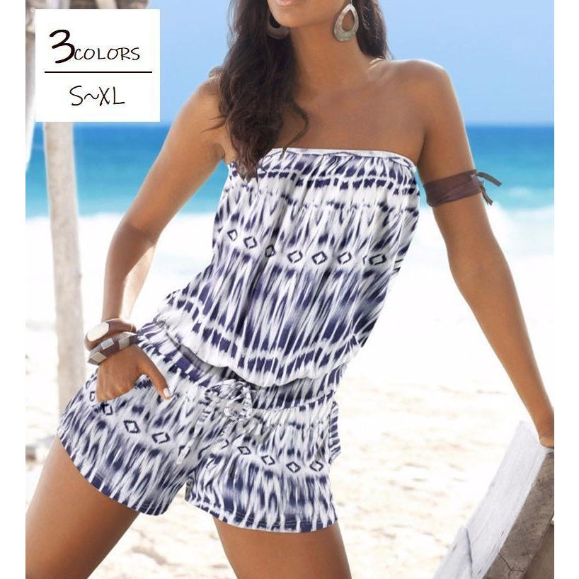 オールインワン レディースファッション 大人 女性 服 チューブトップ 繋ぎ トップス ボトムス オシャレ 夏 涼しい キュート Top おとりよせ Com 通販 Yahoo ショッピング