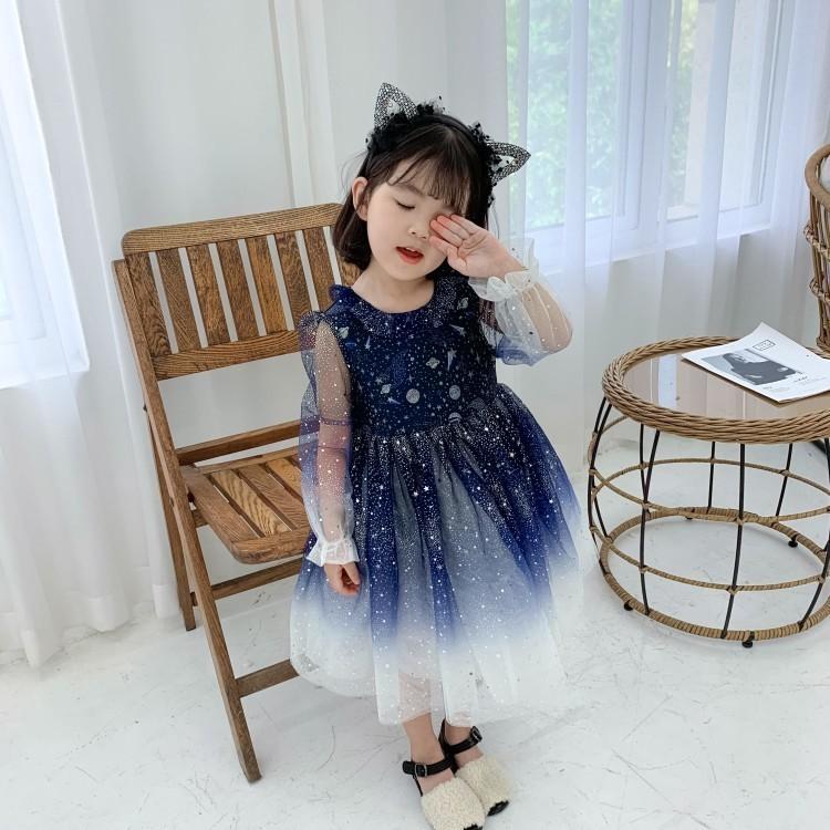 ドレス ワンピース 長袖 無地 チュールレース スパンコール 宇宙 星 子供服 女の子 可愛い キッズ フォーマル パーティー 発表会 結婚式 プレゼ Top おとりよせ Com 通販 Yahoo ショッピング