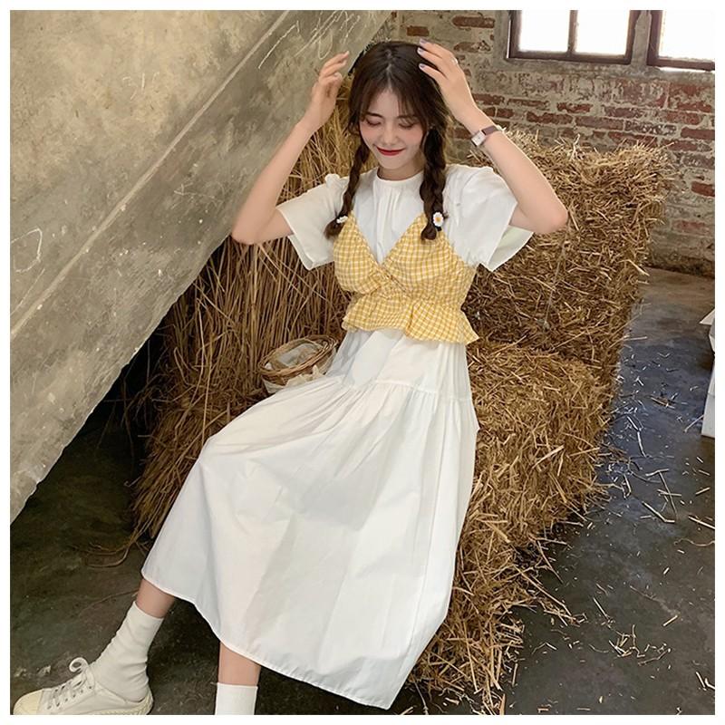 ビスチェ チェック柄 キャミソール フリル かわいい 重ね着 おしゃれ ワンサイズ 黄色 黒 女性 夏服 レディース レディースファッション Top 333 おとりよせ Com 通販 Yahoo ショッピング