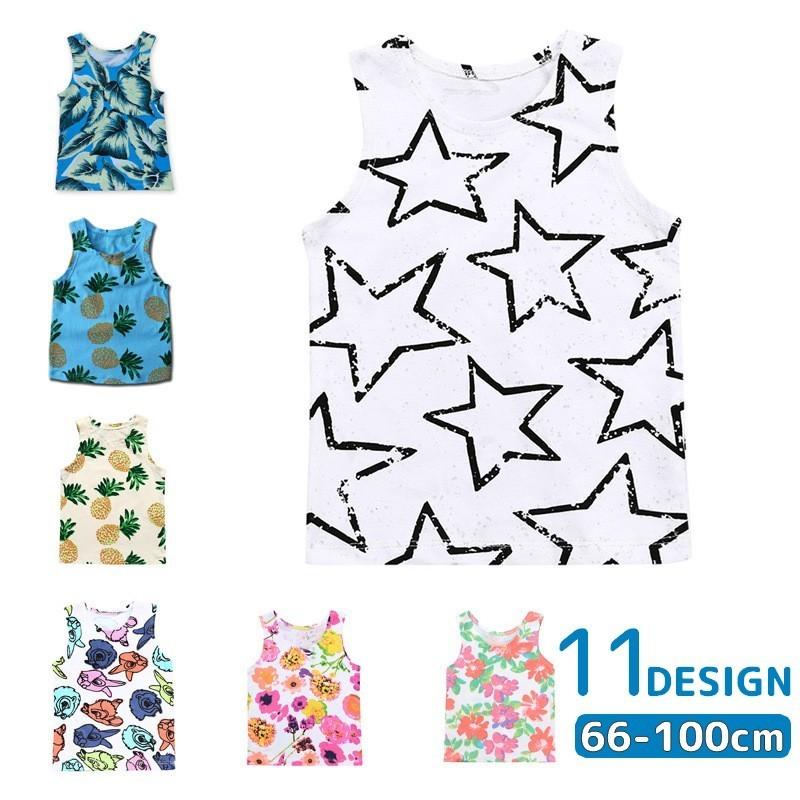 タンクトップ ベビー トップス ノースリーブ フルーツ柄 アニマル柄 花柄 リーフ かわいい おしゃれ スポーティ 女の子 男の子 赤ちゃん 夏 Top 342 おとりよせ Com 通販 Yahoo ショッピング