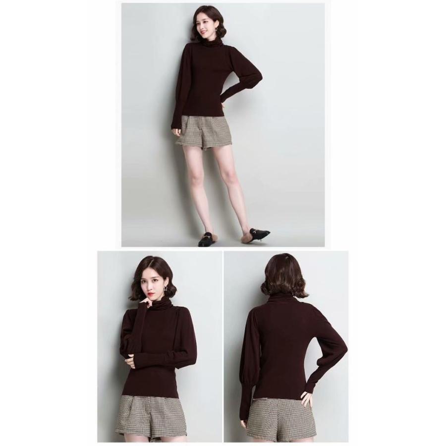 ニット 長袖 タートルネック ハイネック パフスリーブ バブルスリーブ ランタンスリーブ ランタン袖 リブ シンプル 無地 秋 冬 レディース おしゃ Top おとりよせ Com 通販 Yahoo ショッピング