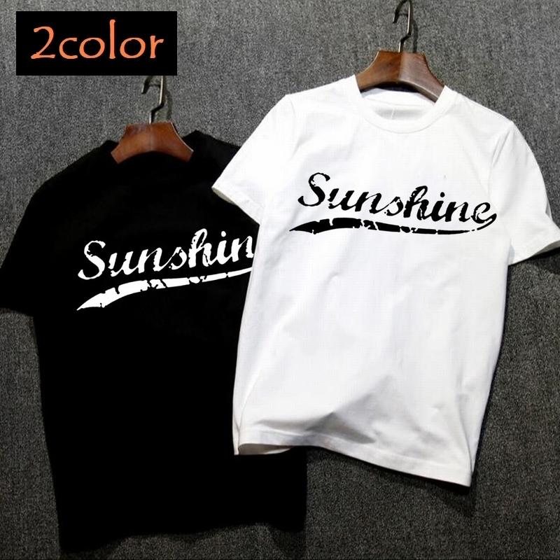 Tシャツ 半袖 Uネック おしゃれ かっこいい カジュアル カットソー クルーネック シンプル トップス メンズ ラウンドネック ロゴ 無地 男性用 新発売 メンズ
