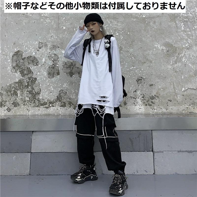 カットソー 長袖 レディース ラウンドネック トップス 女性 Tシャツ ロング ダボダボ ゆったり 切り込み 穴 切りっぱなし カットオフ おしゃれ Top おとりよせ Com 通販 Yahoo ショッピング