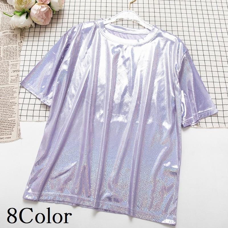 Tシャツ レディース 半袖 カットソー トップス ラメプリント キラキラ おしゃれ 可愛い クルーネック プルオーバー ダンス Top おとりよせ Com 通販 Yahoo ショッピング
