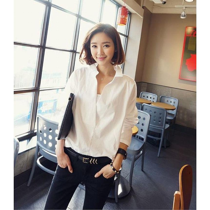 シャツ レディース 長袖 Vネック ゆったり 透け感 春物 レース シースルー ブラウス トップス カジュアル セクシー S M L Xl Top おとりよせ Com 通販 Yahoo ショッピング