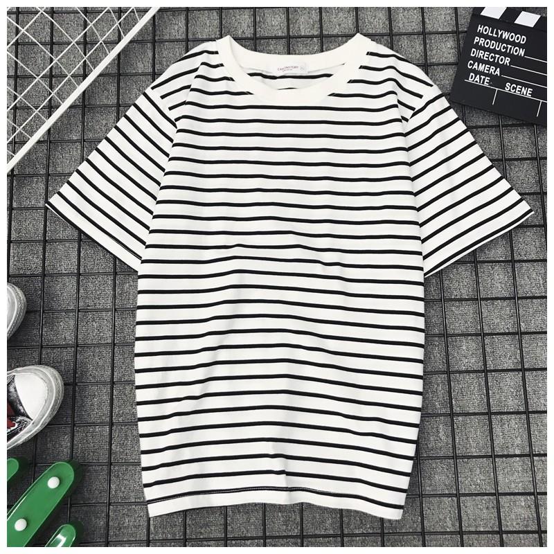 トップス Tシャツ 半袖 ラウンドネック ボーダー しましま モノトーン ホワイト ブラック カジュアル オシャレ 人気 定番 レディース 女性 夏 Top おとりよせ Com 通販 Yahoo ショッピング