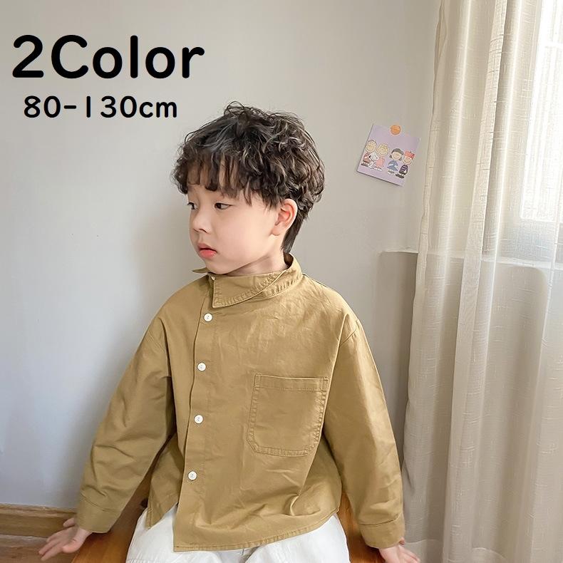 シャツ トップス 子供用 キッズ ベビー 男の子 女の子 長袖 変形 無地 ブラウス アシンメトリー かわいい おしゃれ モード ポケット Top おとりよせ Com 通販 Yahoo ショッピング
