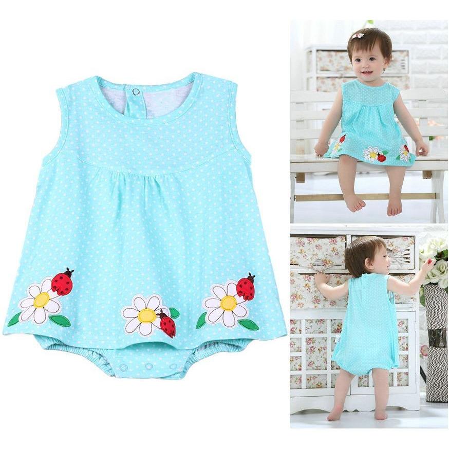 スカート付きロンパース ワンピース風ロンパース ノースリーブ ラウンドネック ベビー服 子供服 ハンカチーフスリーブ 背中ボタン 股下スナップボタン Top 553 おとりよせ Com 通販 Yahoo ショッピング