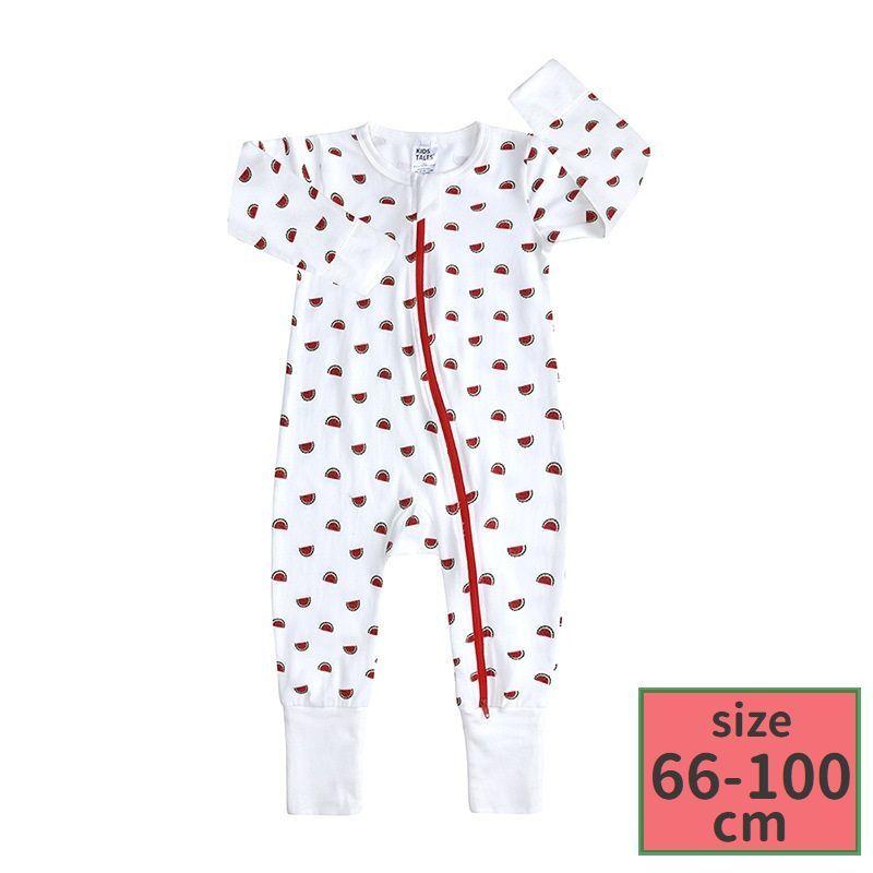 カバーオール 長袖 ベビー 赤ちゃん 新生児 子供服 ロンパース 出産祝い ファスナー ジップアップ スイカ柄 総柄 かわいい 男の子 女の子 子ども Top おとりよせ Com 通販 Yahoo ショッピング