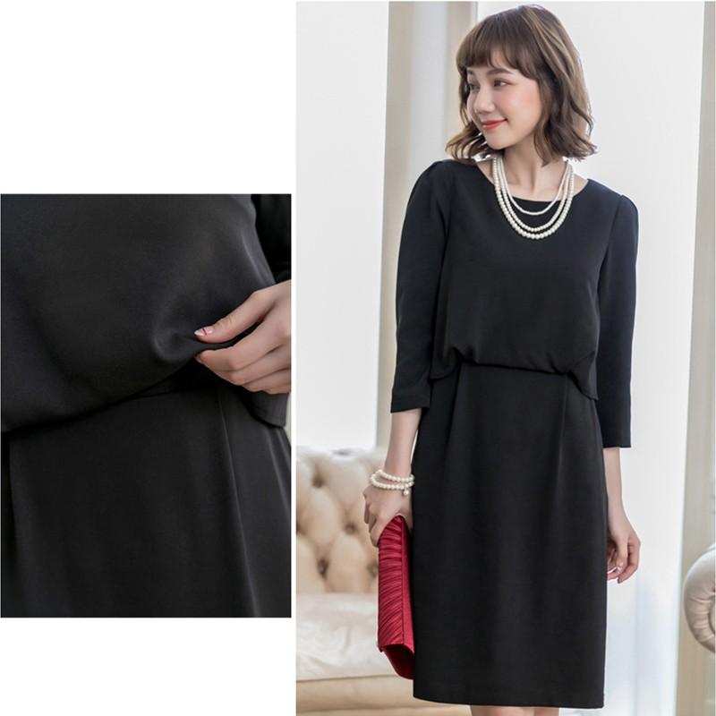 レディースフォーマルワンピース フォーマルワンピース フォーマル ワンピース セットアップ風 グレー ブラック ネイビー 灰色 黒 紺 七分丈 膝丈 Top おとりよせ Com 通販 Yahoo ショッピング