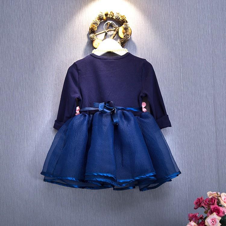 子供服 ワンピース ドレス 長袖 キッズ 女の子 フリル リボン フレア パーティ 春秋冬 かわいい おしゃれ フォーマル｜mignonlindo｜06