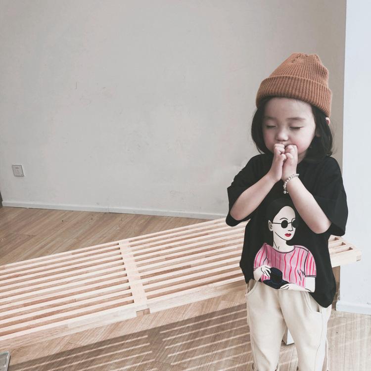 半袖tシャツ カットソー キッズ 女の人 イラスト モード おしゃれ 夏服 子供服 子供用 プリント Top おとりよせ Com 通販 Yahoo ショッピング