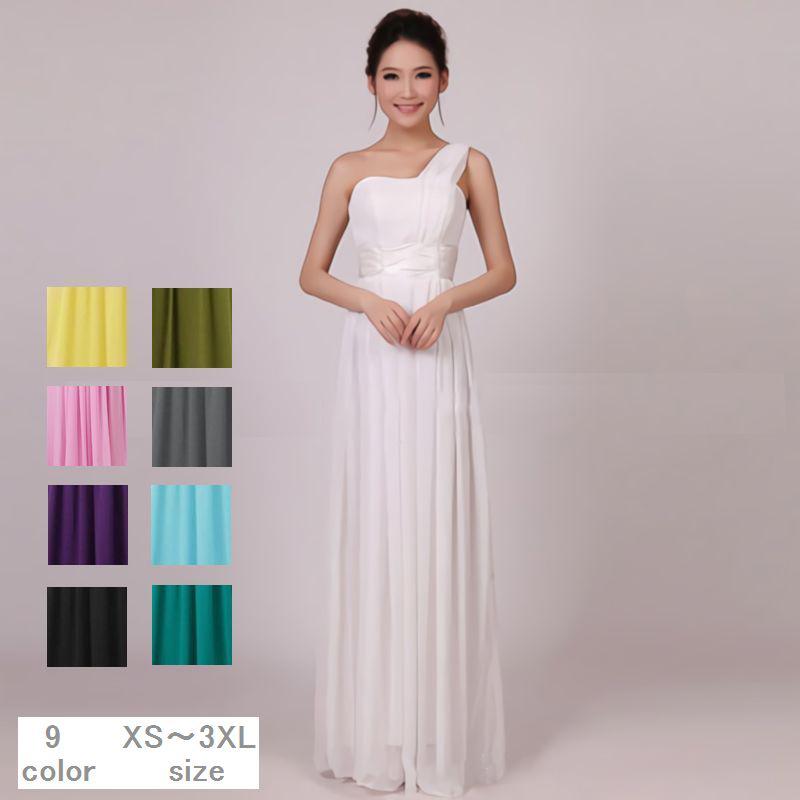 パーティードレス ドレス ワンピース ワンショルダー ノースリーブ ロング丈 背中見せ ウエストシフォン フレア バックファスナー 二次会 結婚式 セ Top 1 おとりよせ Com 通販 Yahoo ショッピング