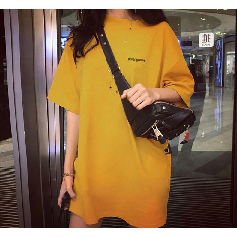 最先端 チュニック カットソー Tシャツ レディース 女性用 トップス 半袖 ビッグシルエット ラウンドネック 英字ロゴ おしゃれ かっこいい オーバーサイズ Simbcity Net