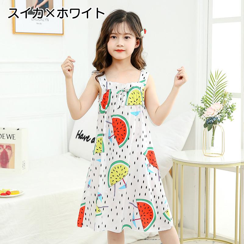 パジャマ ルームウェア イラスト ウサギ キッズ ジュニア ネグリジェ ノースリーブ ハート フリル リボン ワンピース 女の子 子供用 寝巻 袖なし 後払い手数料無料 ネグリジェ