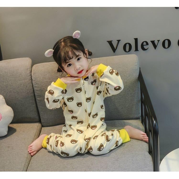 パジャマ 長袖 キッズ ベビー 子供 男の子 女の子 つなぎ 上下一体 ルームウェア 部屋着 ジップアップ リラックス イラスト クマ クルマ 雲 Top おとりよせ Com 通販 Yahoo ショッピング