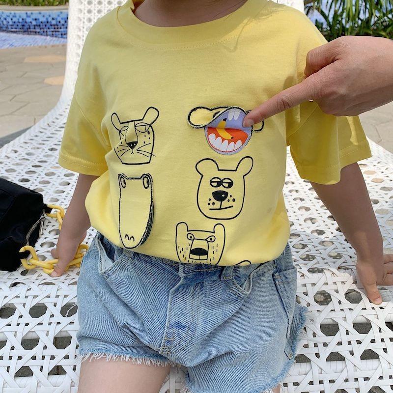 Tシャツ キッズ ベビー 子供服 男の子 女の子 男児 女児 トップス 半袖 クルーネック 無地 イラスト 可愛い 動物 おしゃれ カジュアル ヘビロ Top おとりよせ Com 通販 Yahoo ショッピング