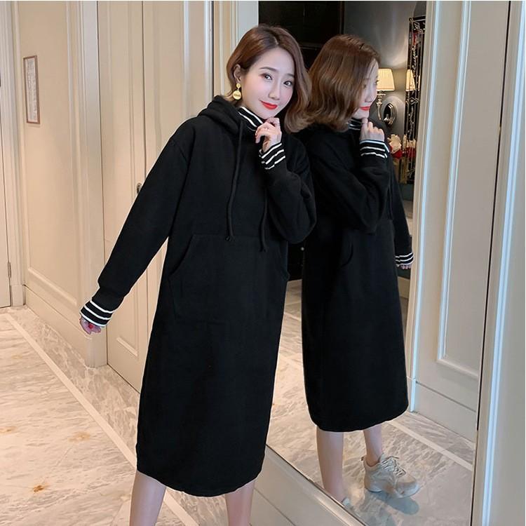 パーカーワンピ ミディアム 膝丈 ミモレ丈 ワンピース スウェット